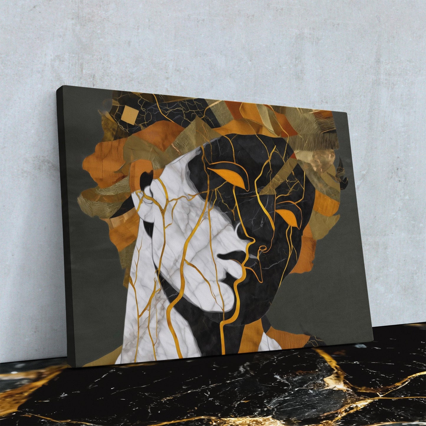Kintsugi Bust - Luxury Wall Art