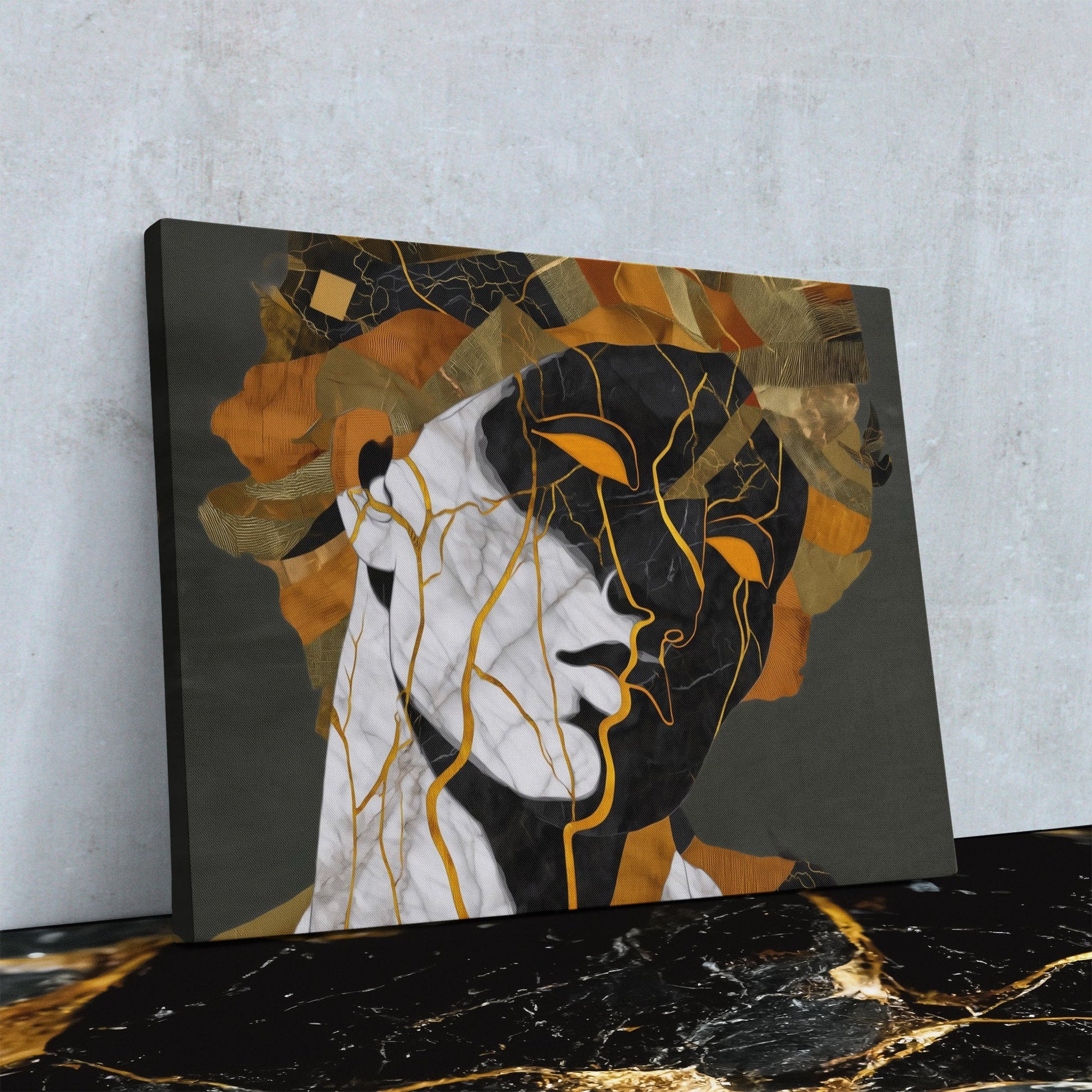 Kintsugi Bust - Luxury Wall Art