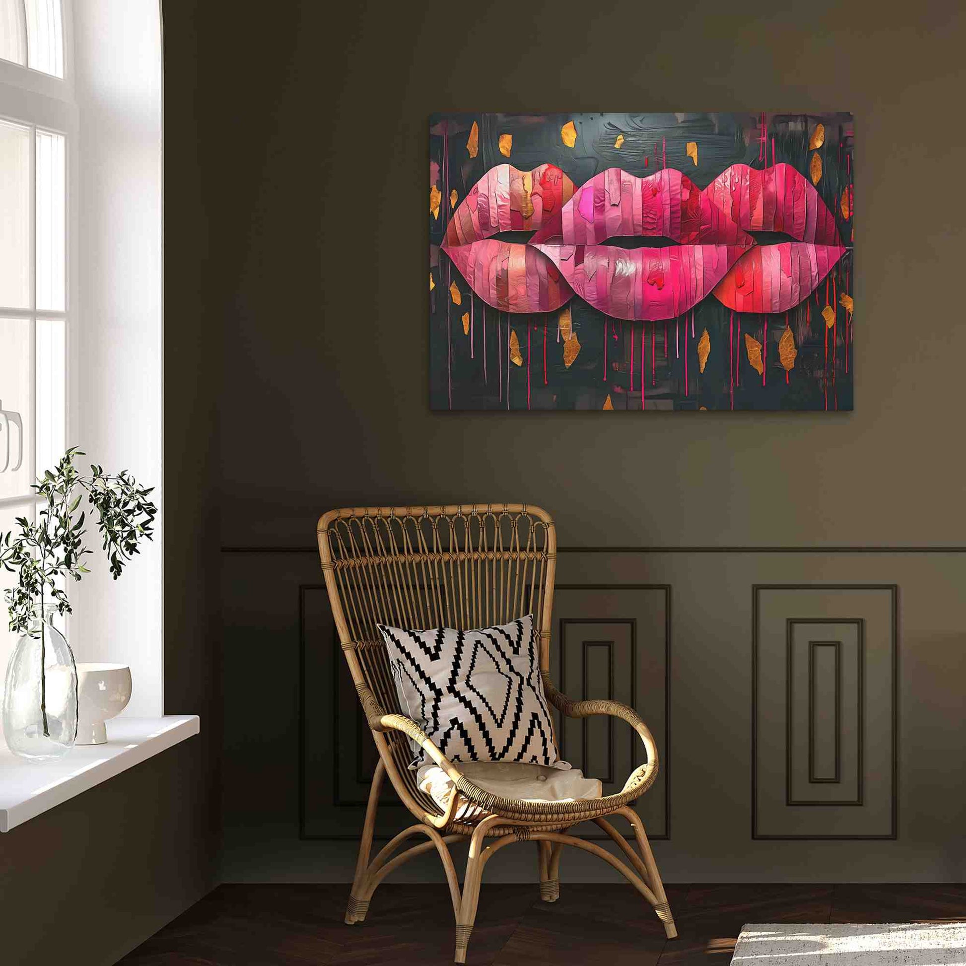 Kissing Lips - Feminine Art