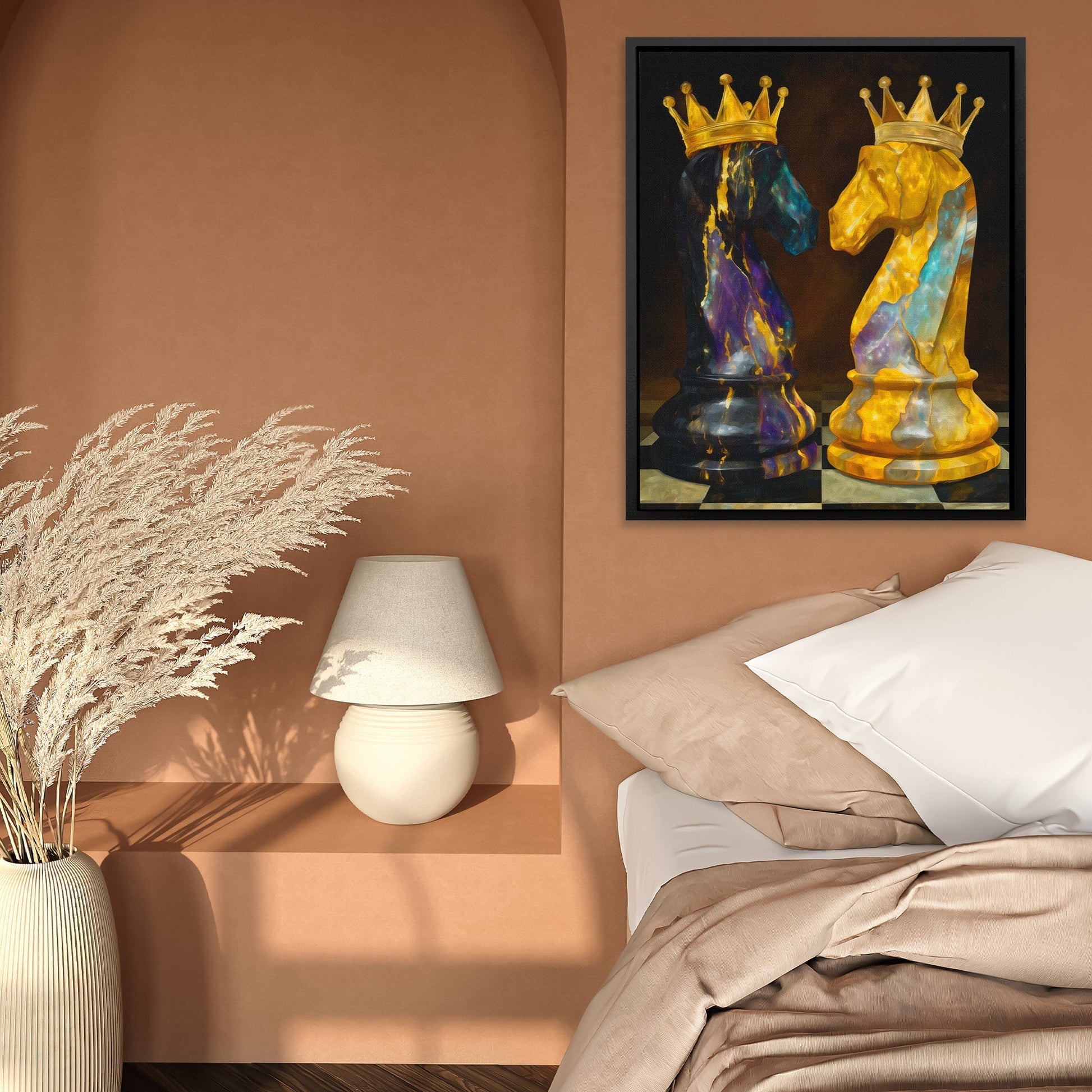 Knights of Golden Strategy - Luxury Wall Art