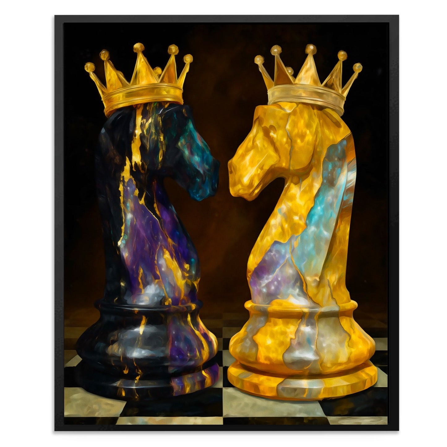 Knights of Golden Strategy - Luxury Wall Art