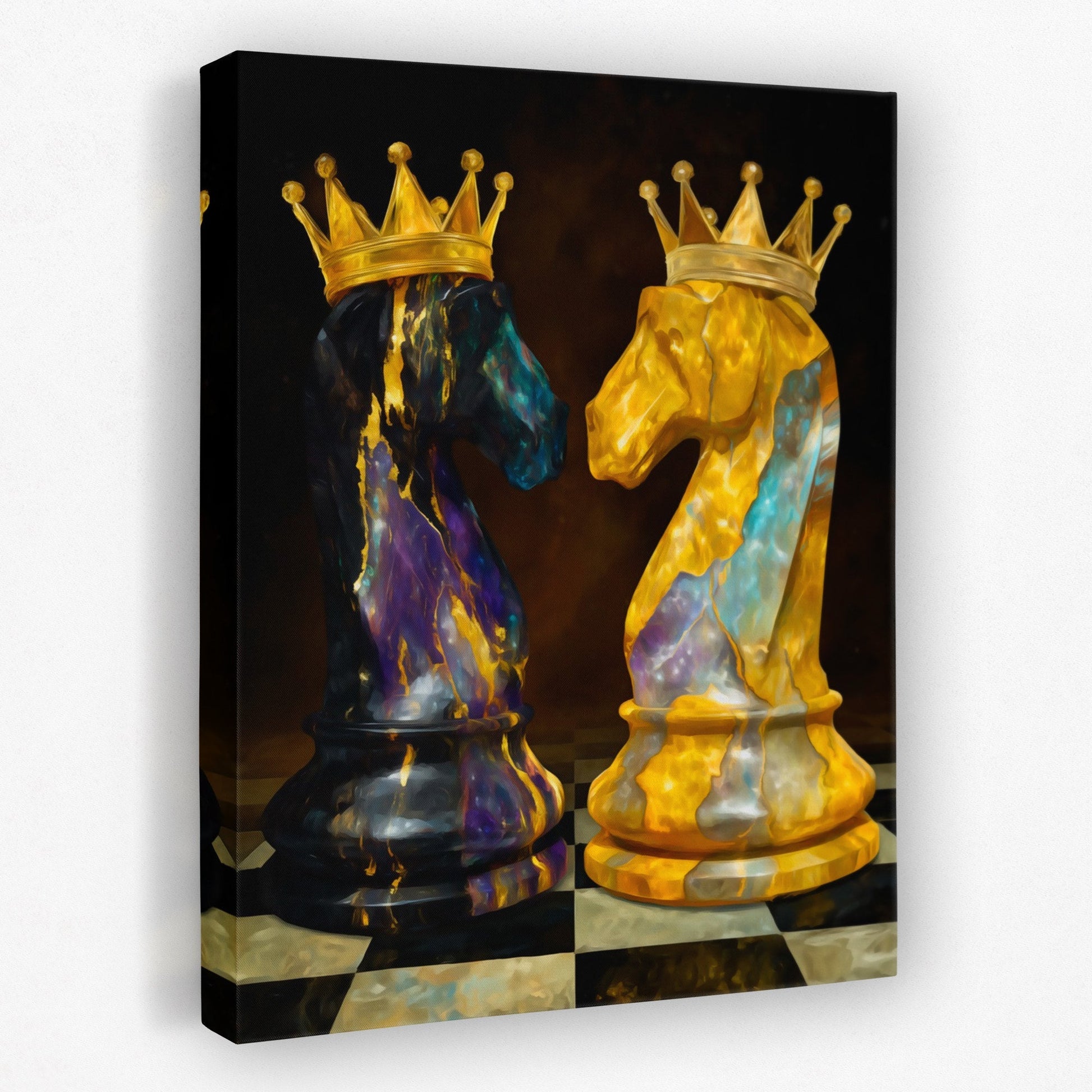 Knights of Golden Strategy - Luxury Wall Art