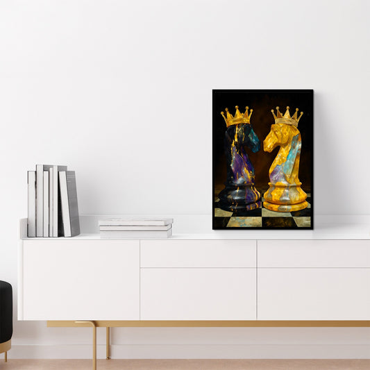 Knights of Golden Strategy - Luxury Wall Art