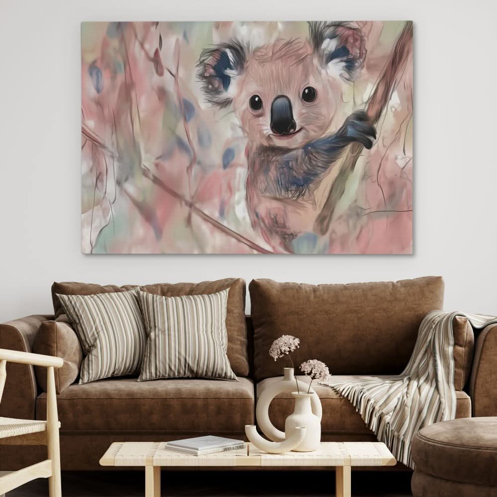 Koala Climbing - Large Canvas Print