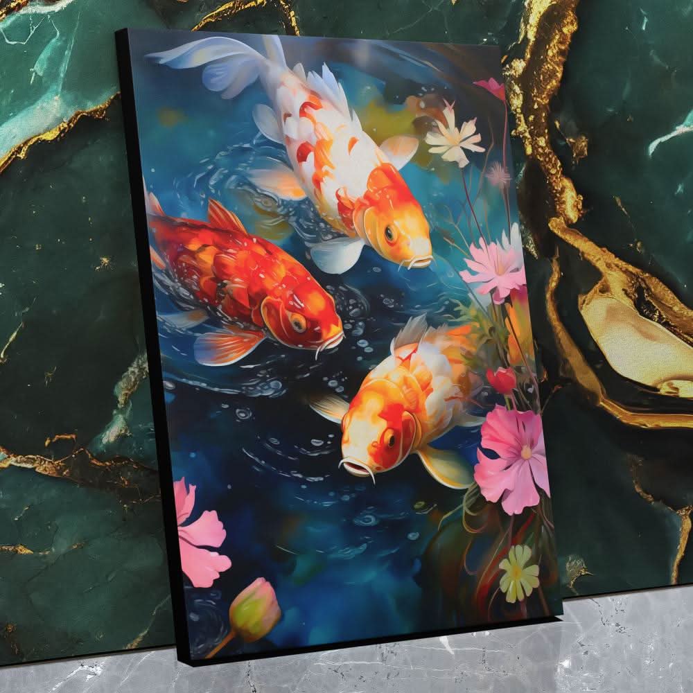 Koi Watercolor Pond - Luxury Wall Art