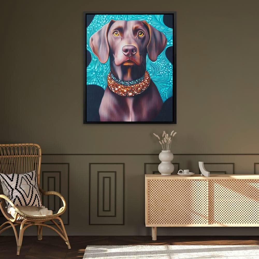 Labrador Royal Charm - Large Modern Canvas Print