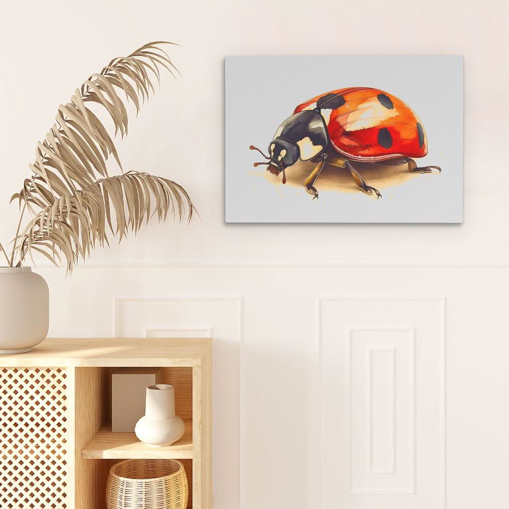 Ladybug Charm - Red Wall Art for Dorm Room