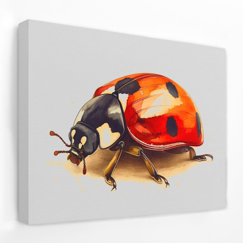 Ladybug Charm - Bug Canvas Wall Art