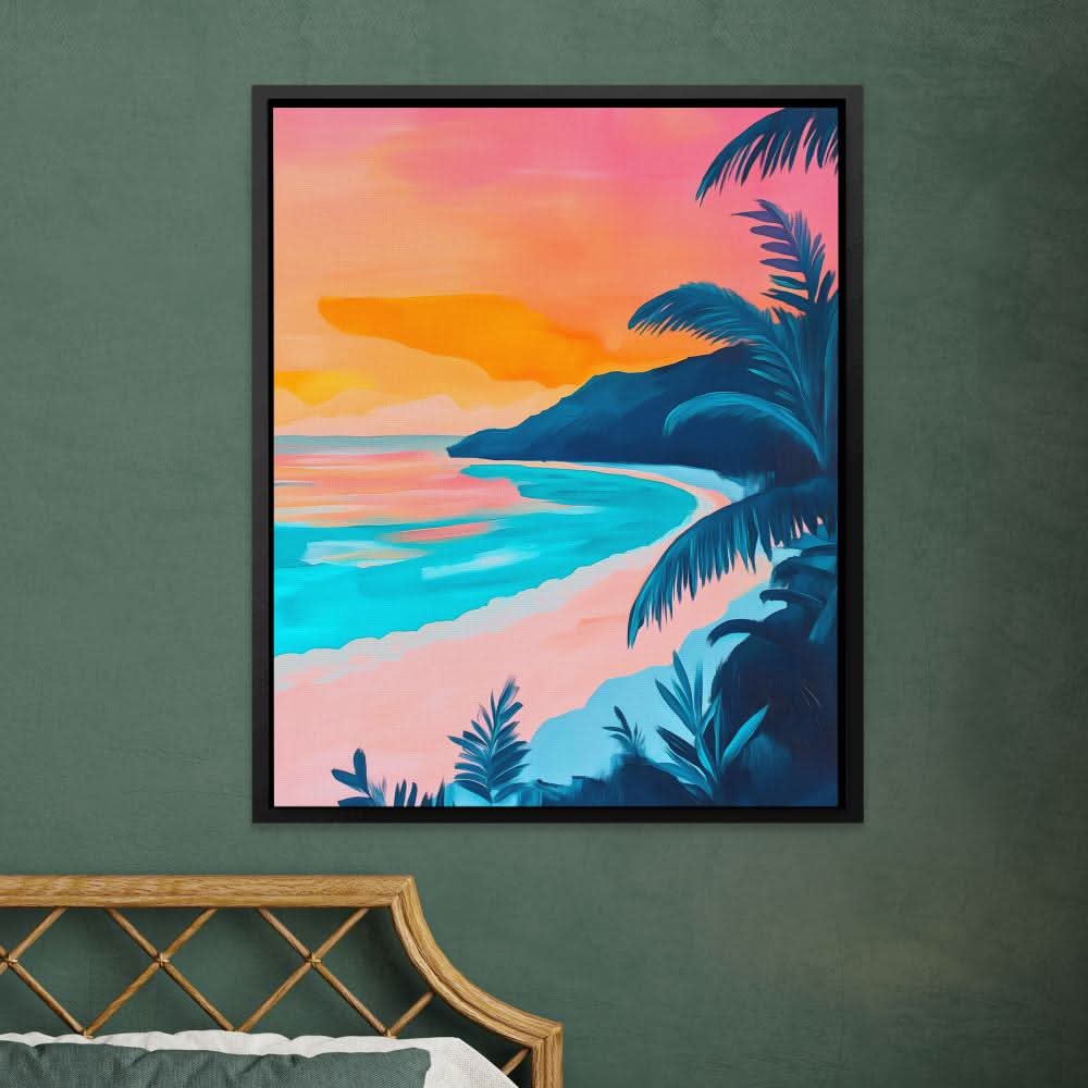 Lagoon Dreams - Wall Art in Black Frame