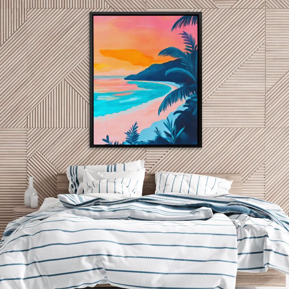 Lagoon Dreams - Pastel Beach House Canvas Print