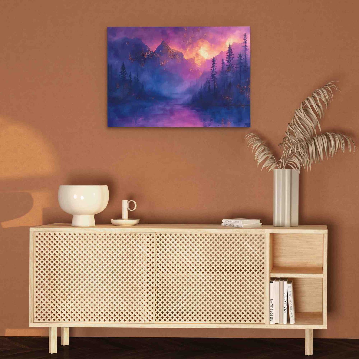 Lake Serene - Purple Wall Art for Bedroom