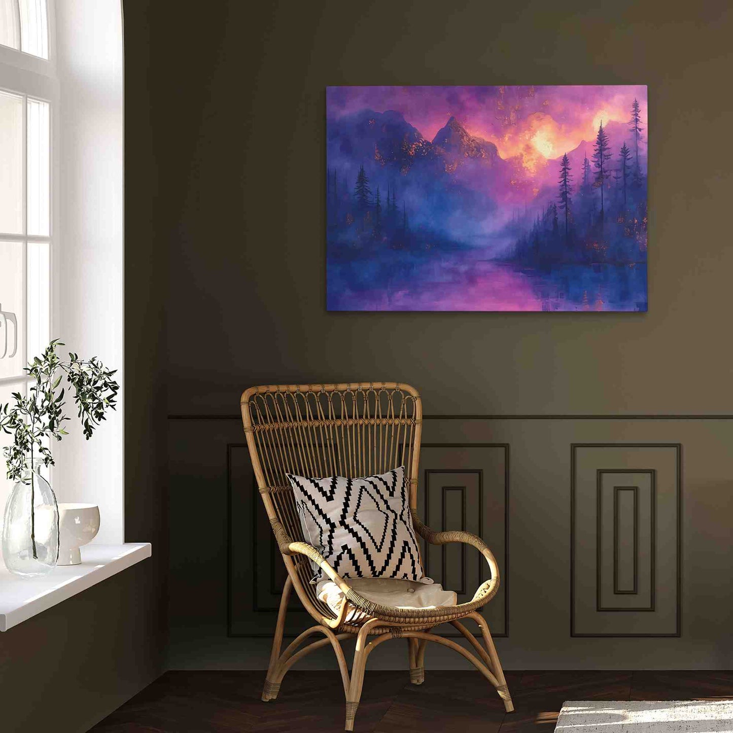 Lake Serene - Wall Art in Black Frame