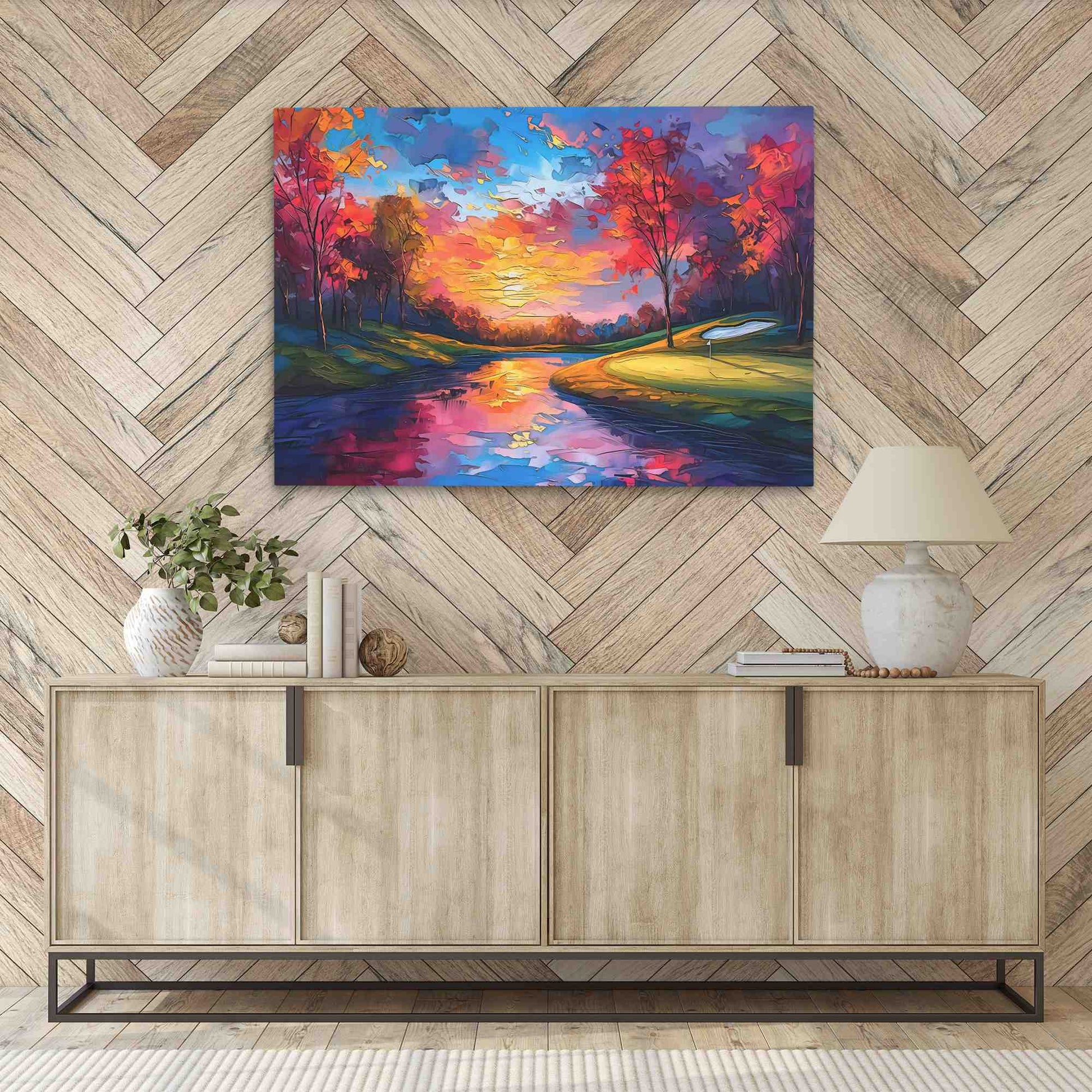 Lakeside Golf Course - Large Canvas Print