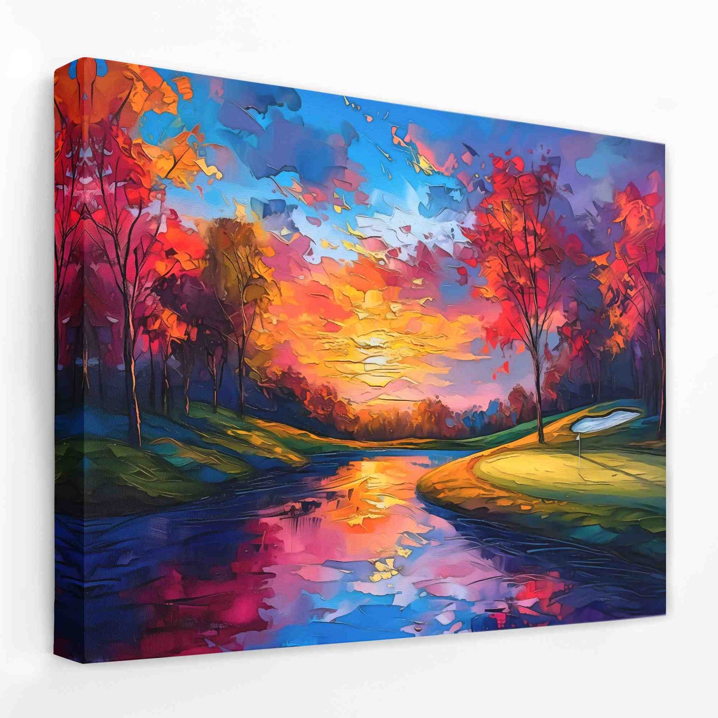Lakeside Golf Course - Golf Canvas Wall Art