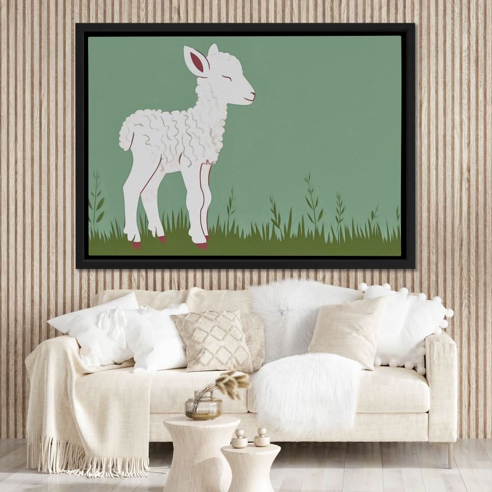 Lamb Meadow - Modern Neutral Canvas Wall Art