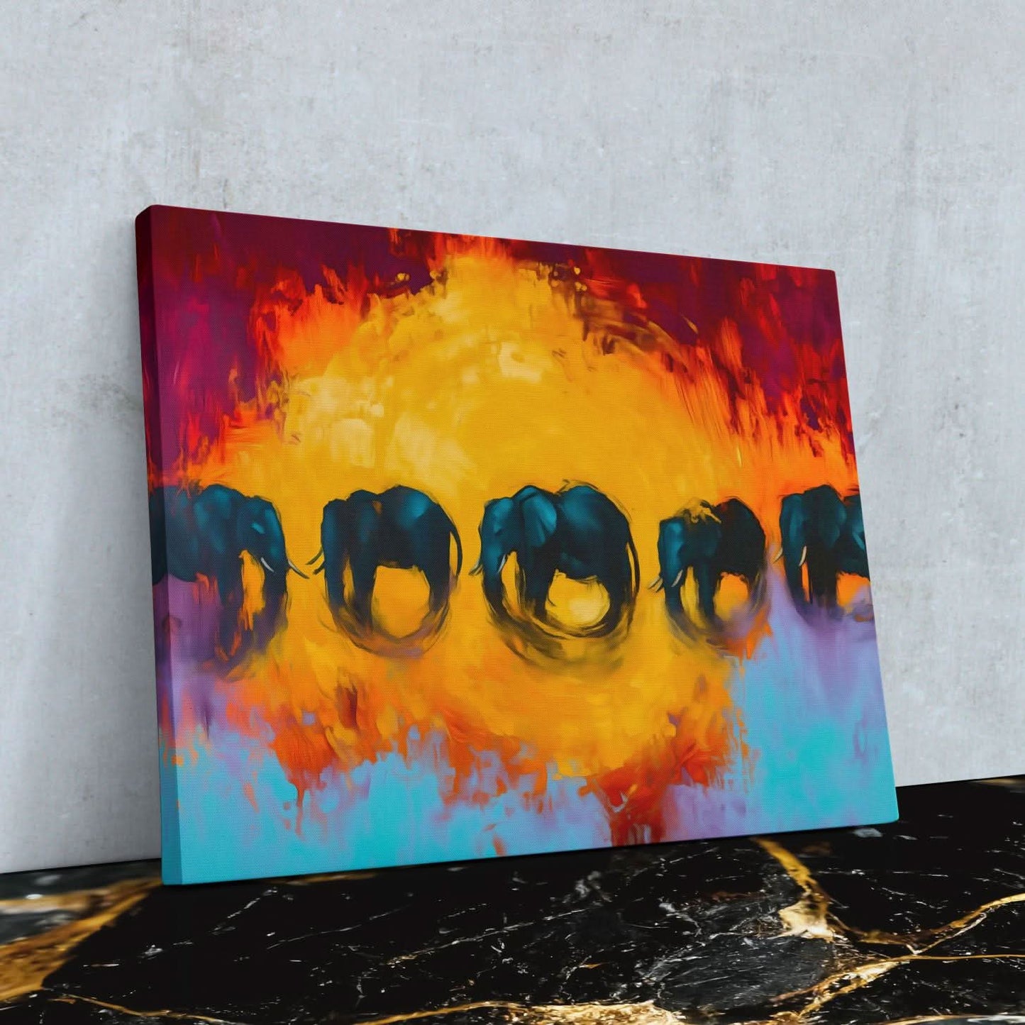 Last Migration - Modern Wall Art in Black Frame