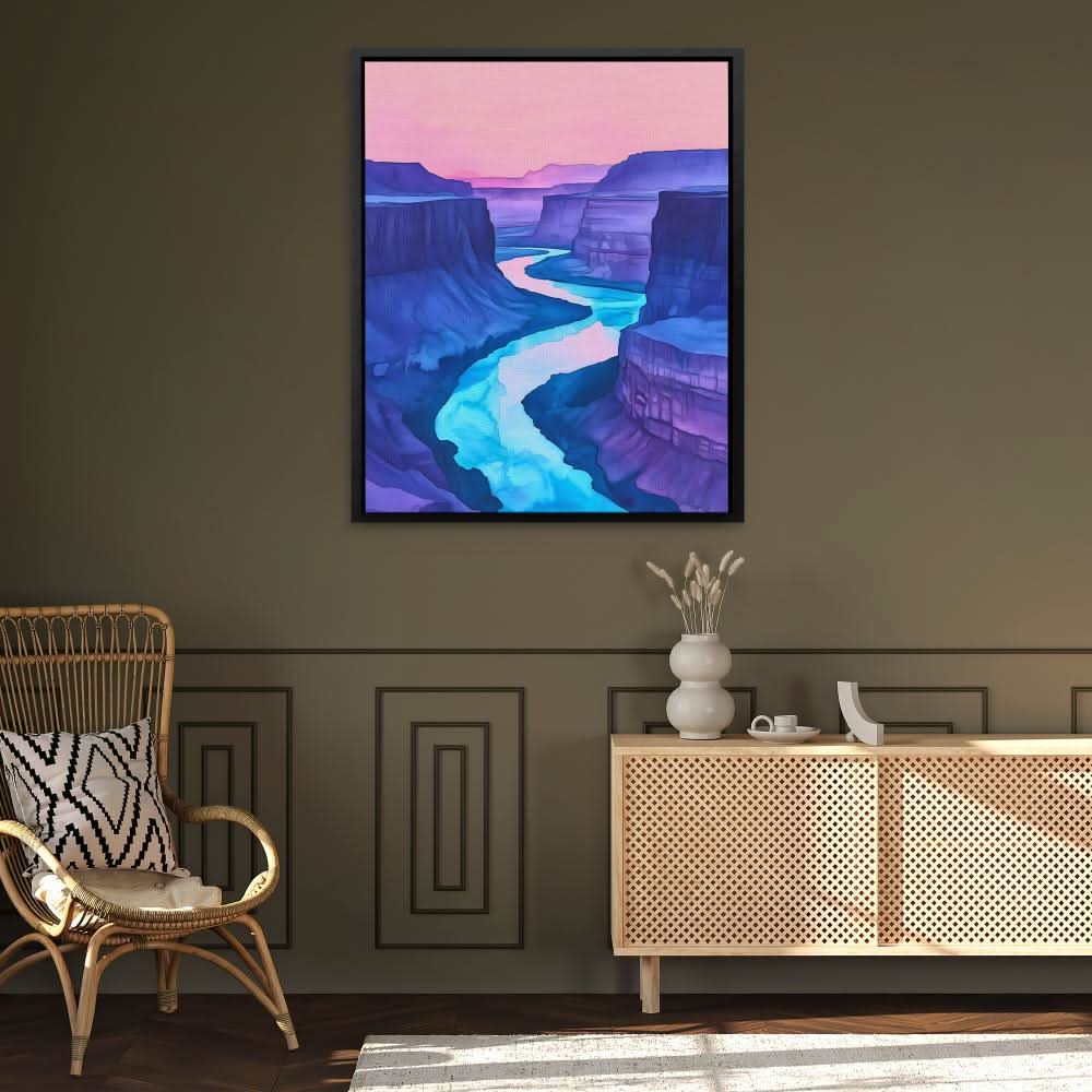 Lavender Canyon Glow - Large Canvas Print