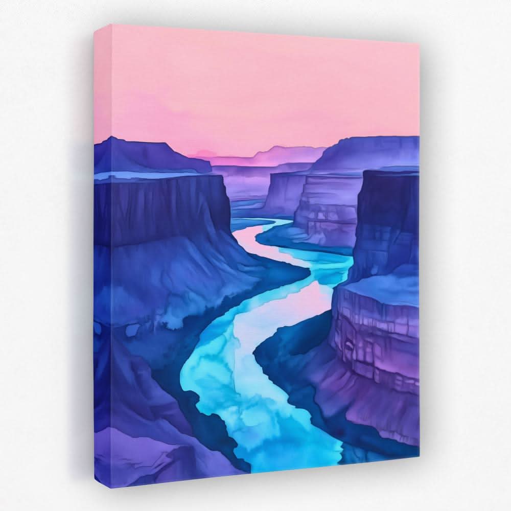 Lavender Canyon Glow - Landscapes Canvas Wall Art