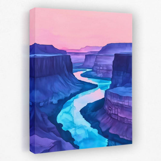 Lavender Canyon Glow - Landscapes Canvas Wall Art