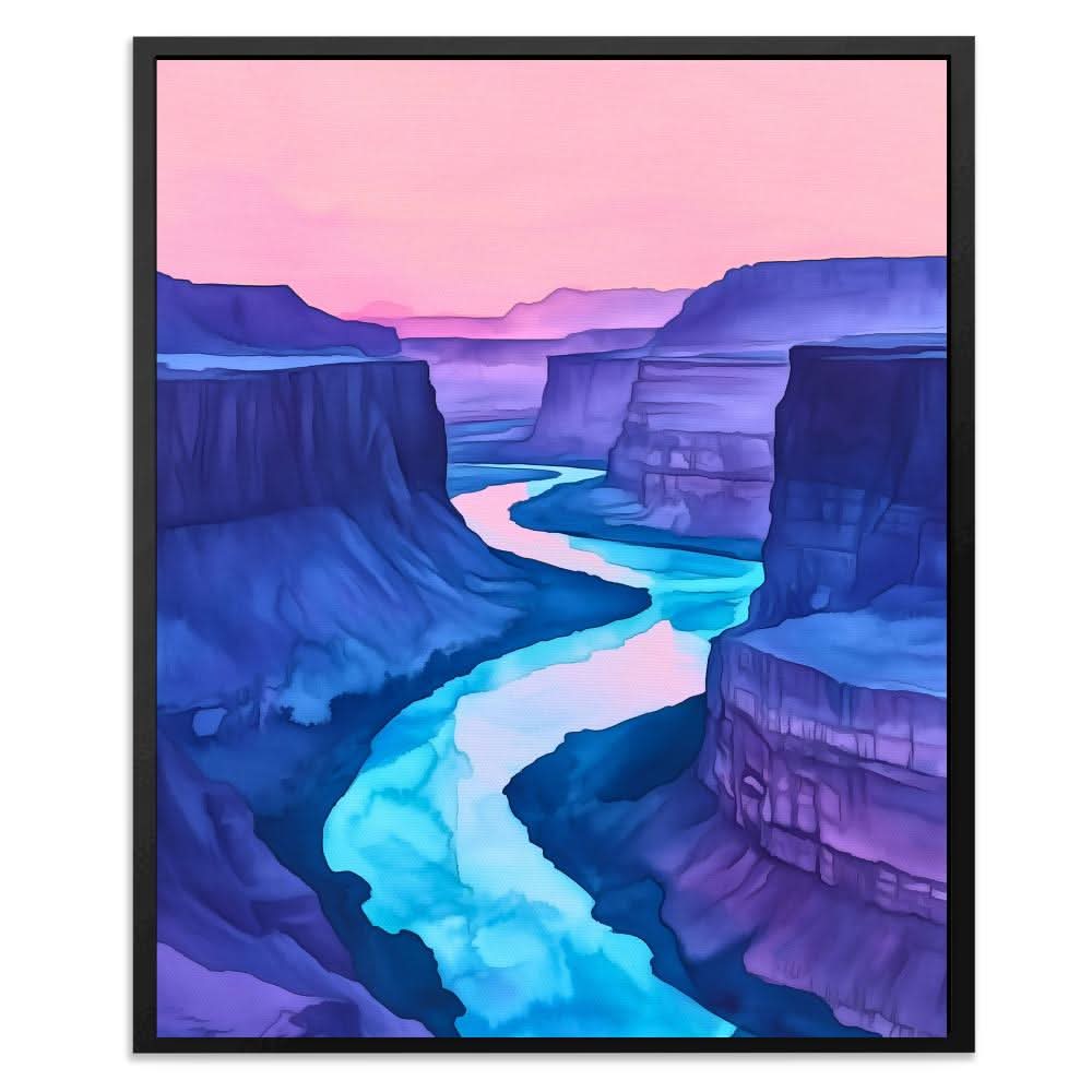 Lavender Canyon Glow - Blue Mountain Canvas Print