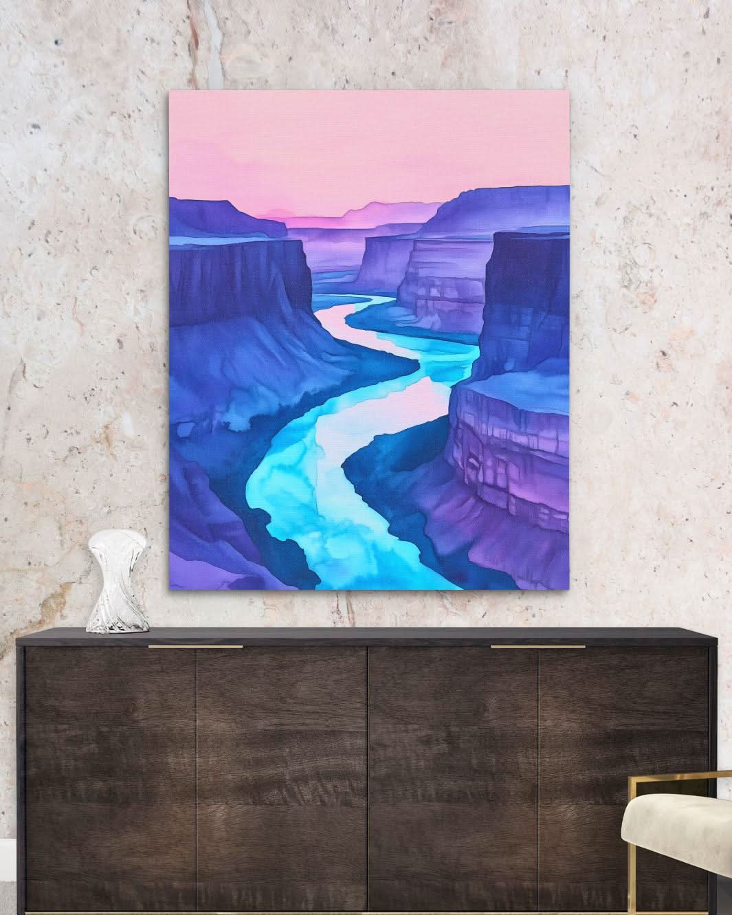 Lavender Canyon Glow - Landscapes Art