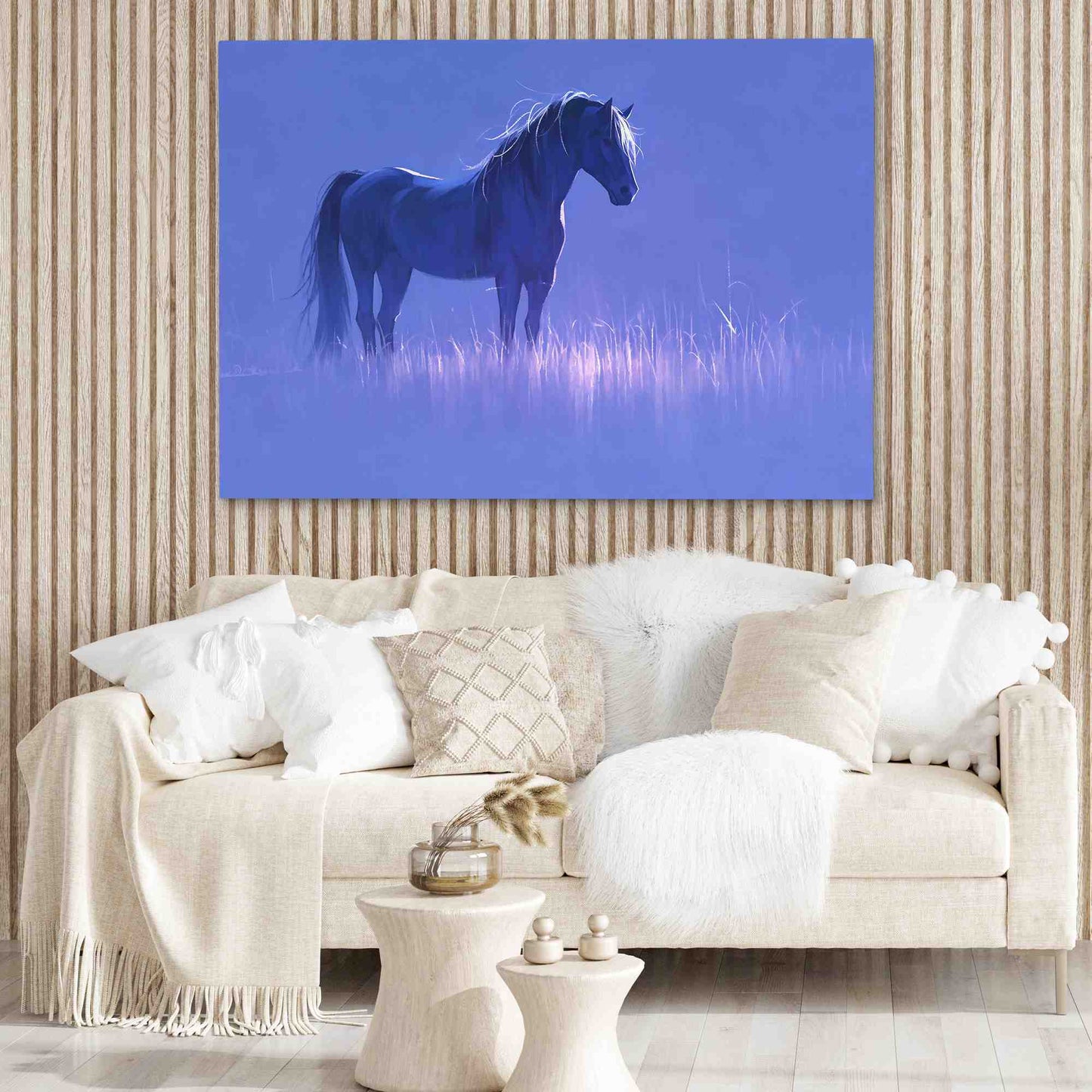 Lavender Horse - Purple Canvas Wall Art