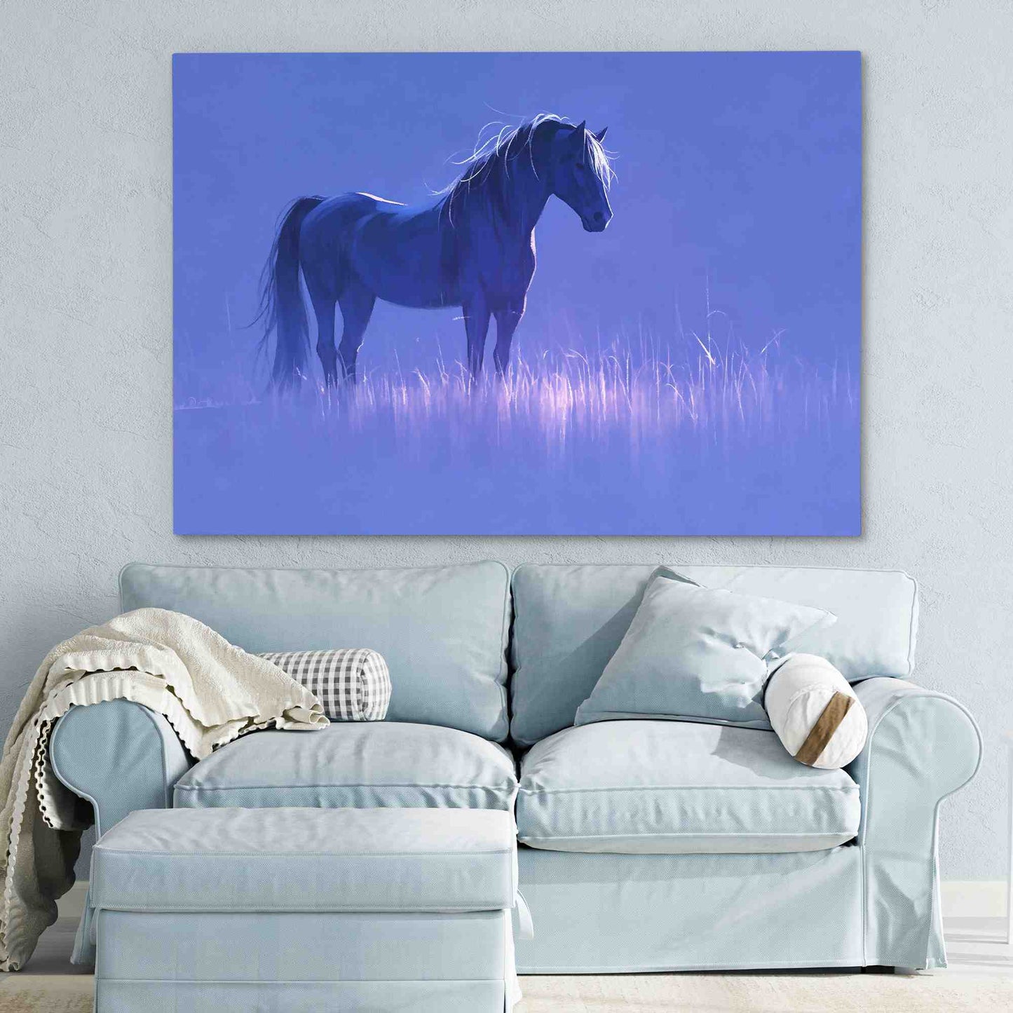 Lavender Horse - Large Canvas Print