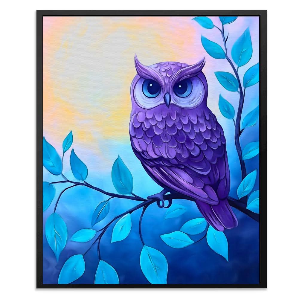 Lavender Watcher - Blue Bird Canvas Print