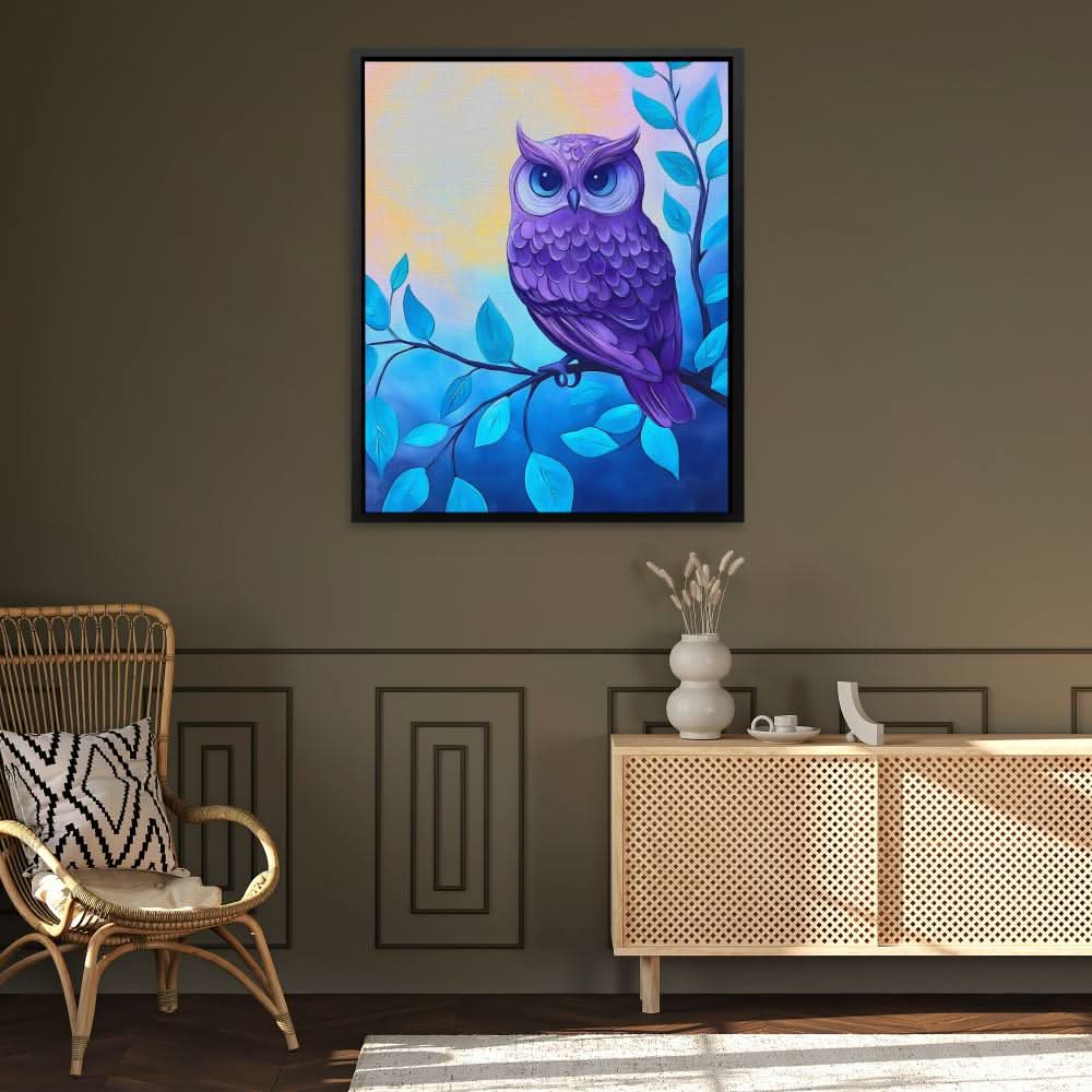 Lavender Watcher - Blue Canvas Wall Art