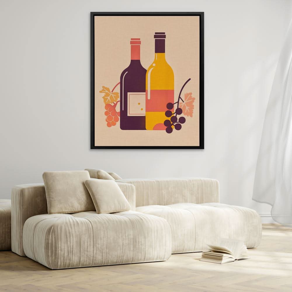 Lavish Elixir - Beige Wine Canvas Print