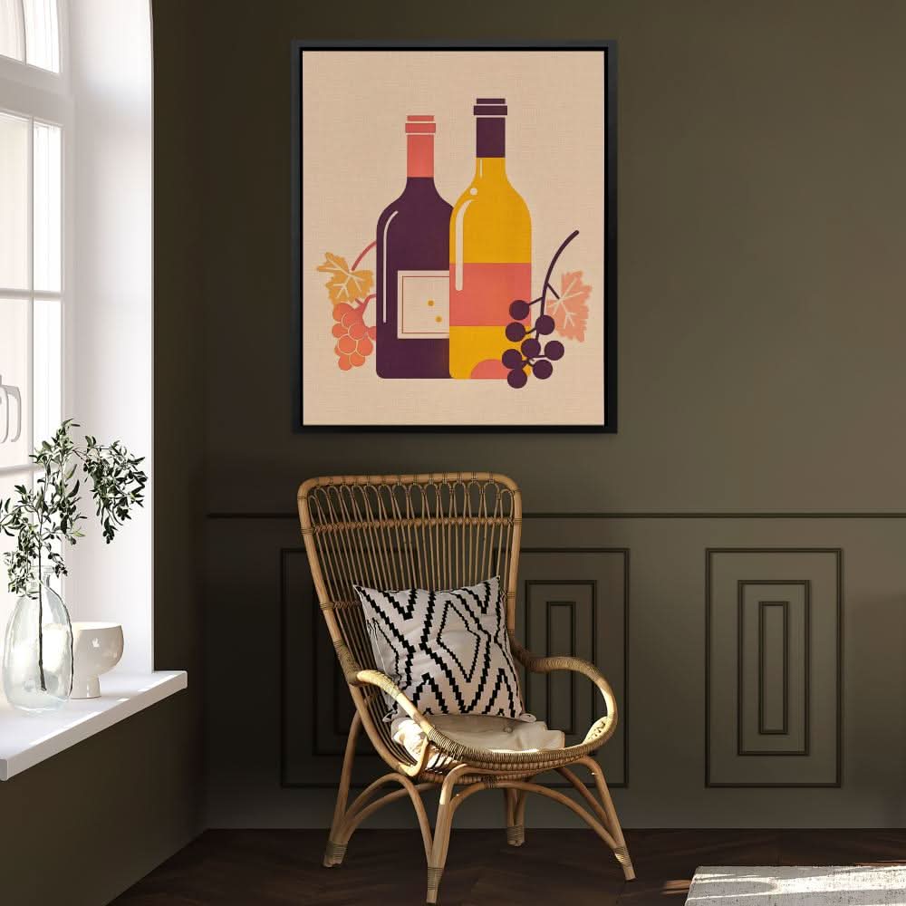 Lavish Elixir - Minimalist Wall Art in Black Frame