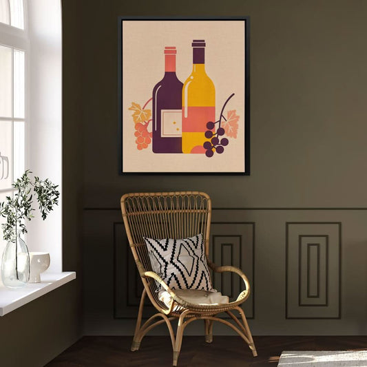 Lavish Elixir - Minimalist Wall Art in Black Frame