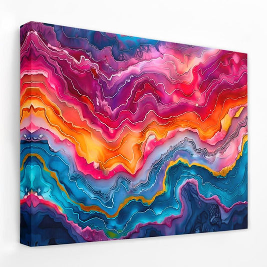 Layers of Vibrancy - Fuchsia Canvas Wall Art