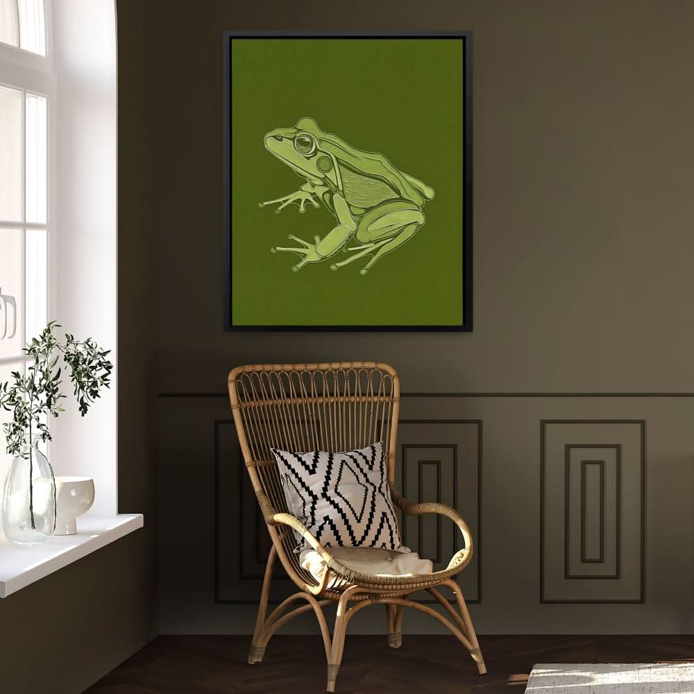 Leafy Lounger - Earth Tones Canvas Wall Art