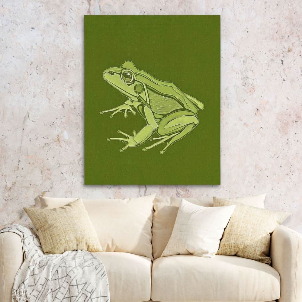 Leafy Lounger - Earth Tones Wall Art for Home Office