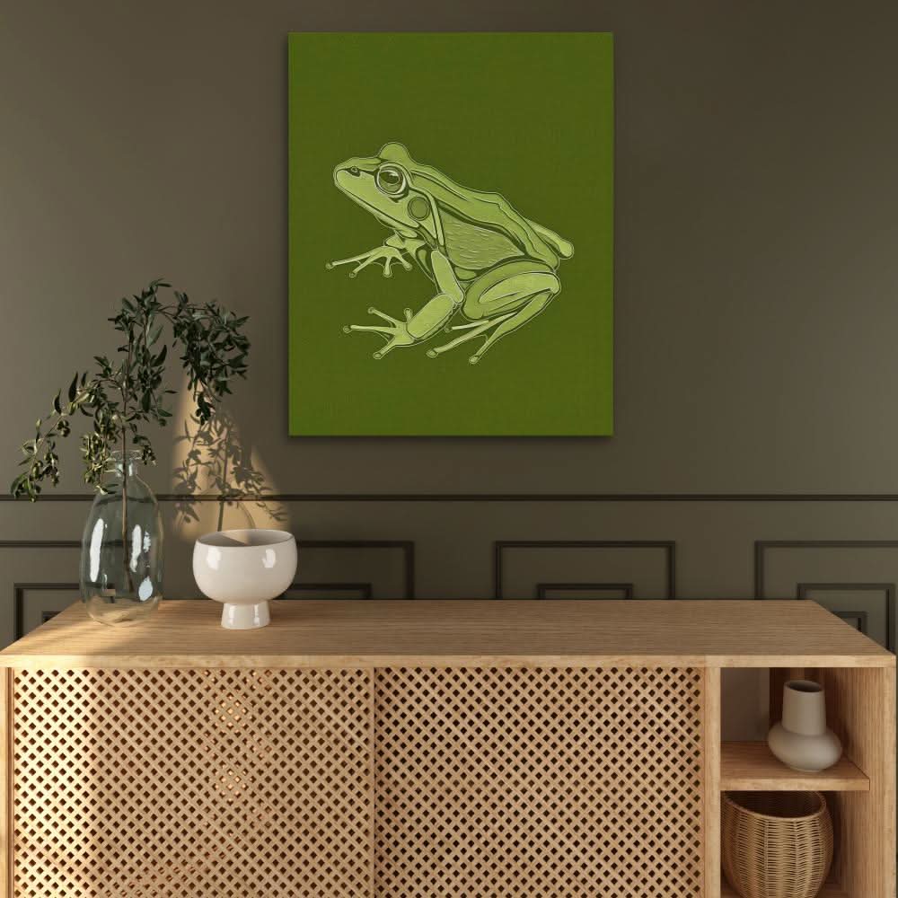 Leafy Lounger - Large Canvas Print