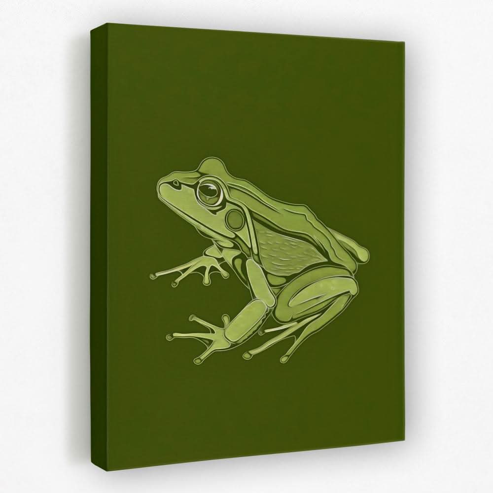 Leafy Lounger - Animals Canvas Wall Art