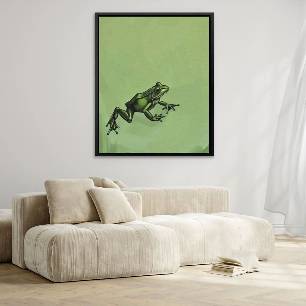 Leap of Faith - Minimalist Earth Tones Canvas Wall Art