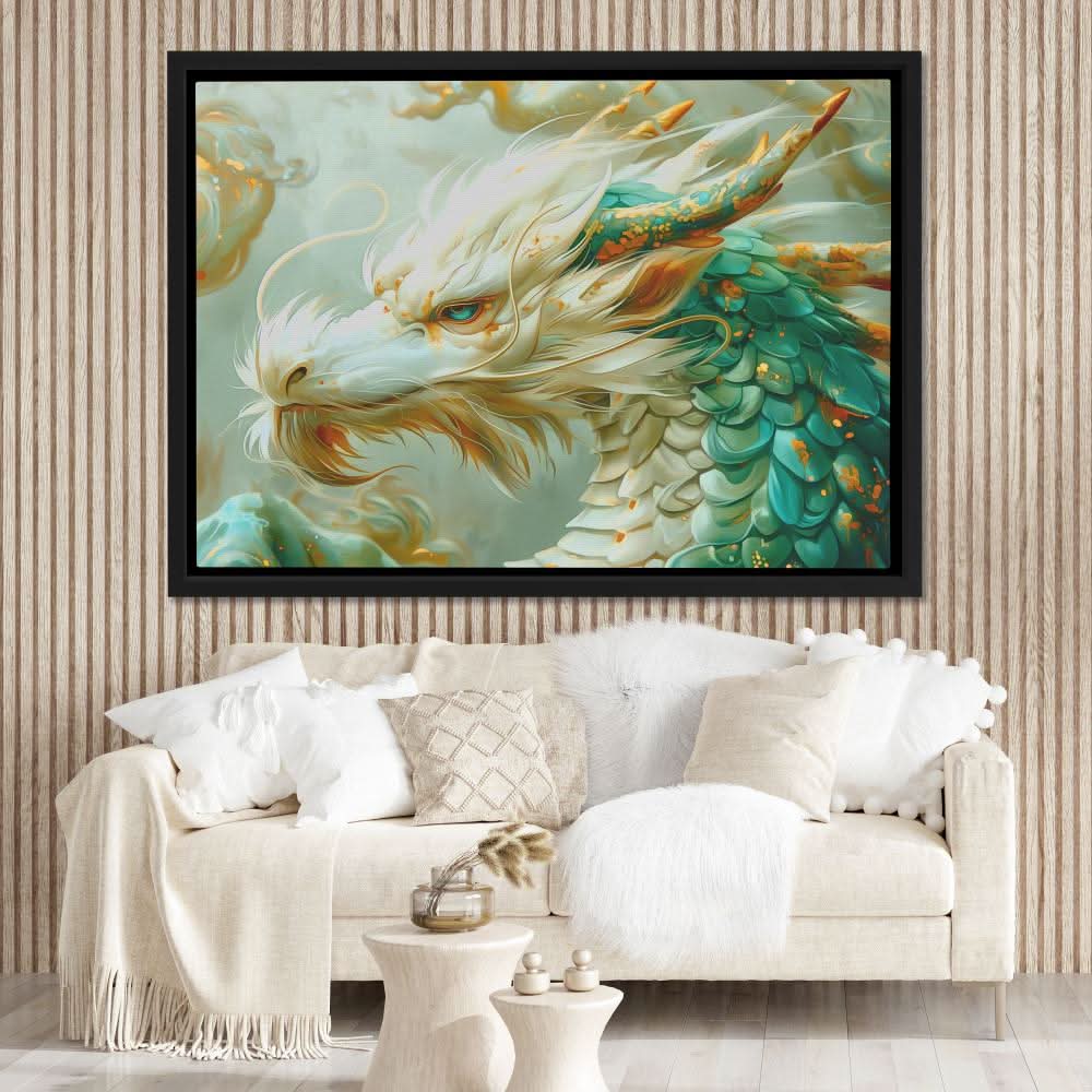 Legendary Dragon - Earth Tones Wall Art for Creative Office