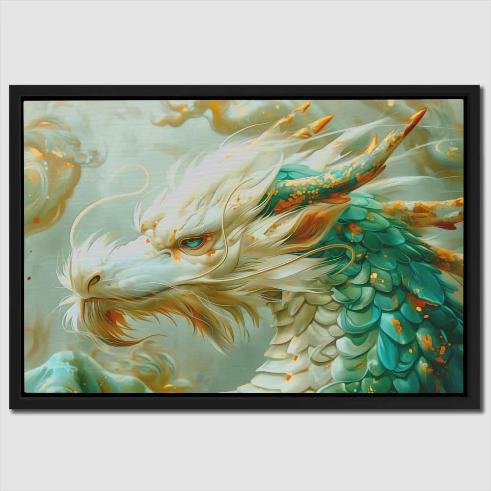 Legendary Dragon - Fantasy Earth Tones Canvas Wall Art