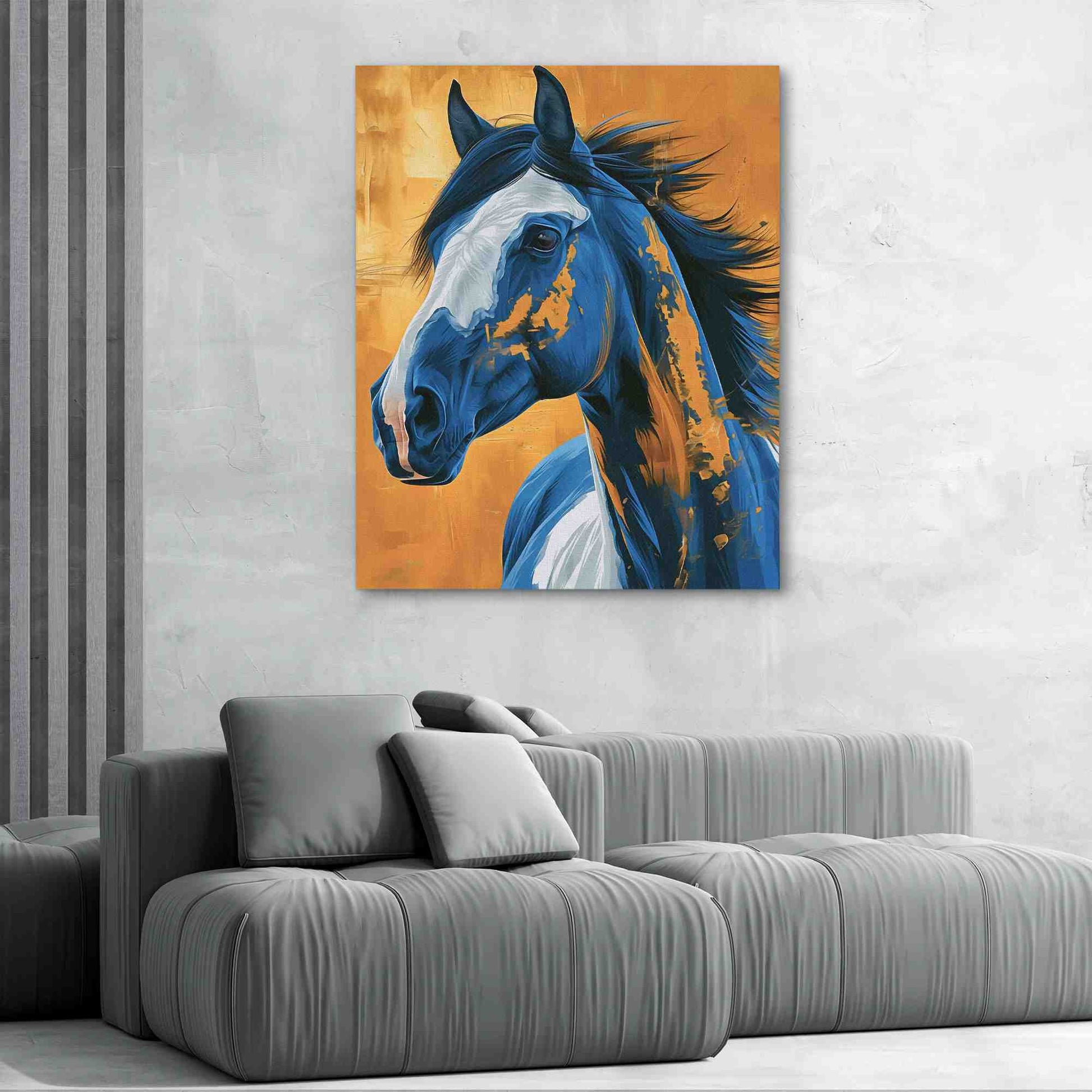 Legendary Equine - Blue Wall Art
