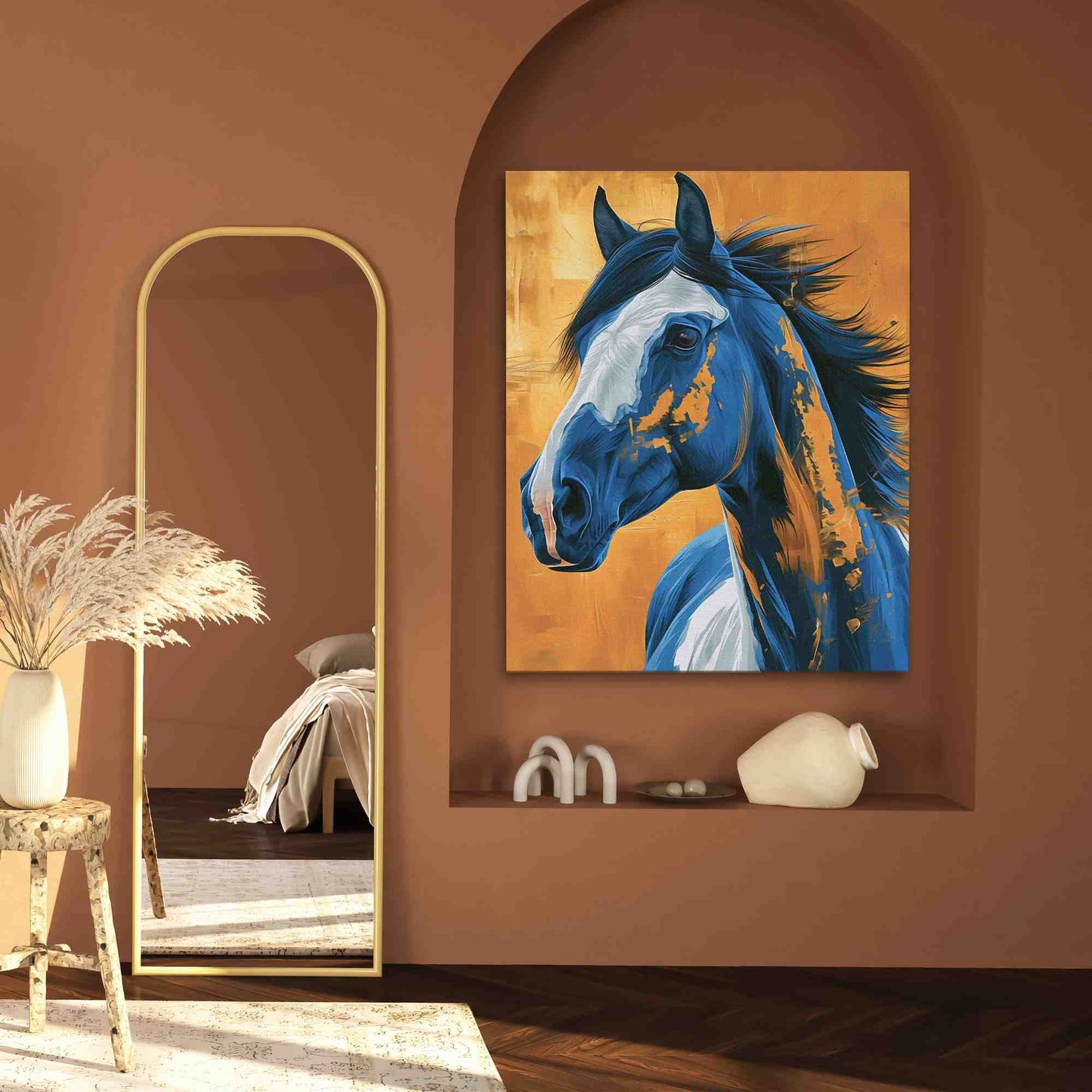 Legendary Equine - Blue Horse Canvas Print