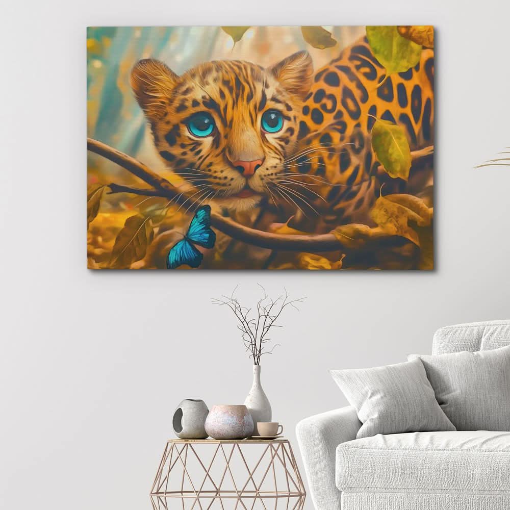 Leopard Butterfly - Oversized Animals Canvas Wall Art