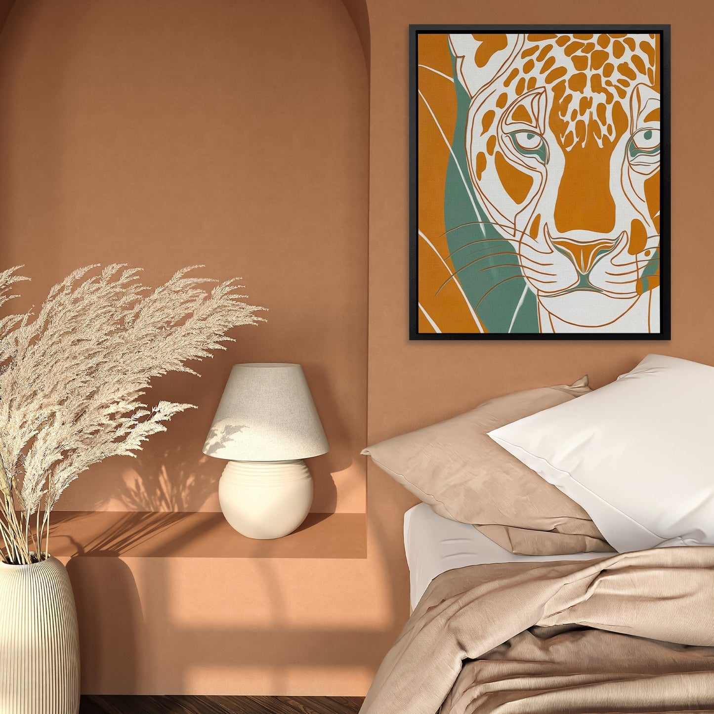 Leopard Copper Whiskers - Luxury Wall Art