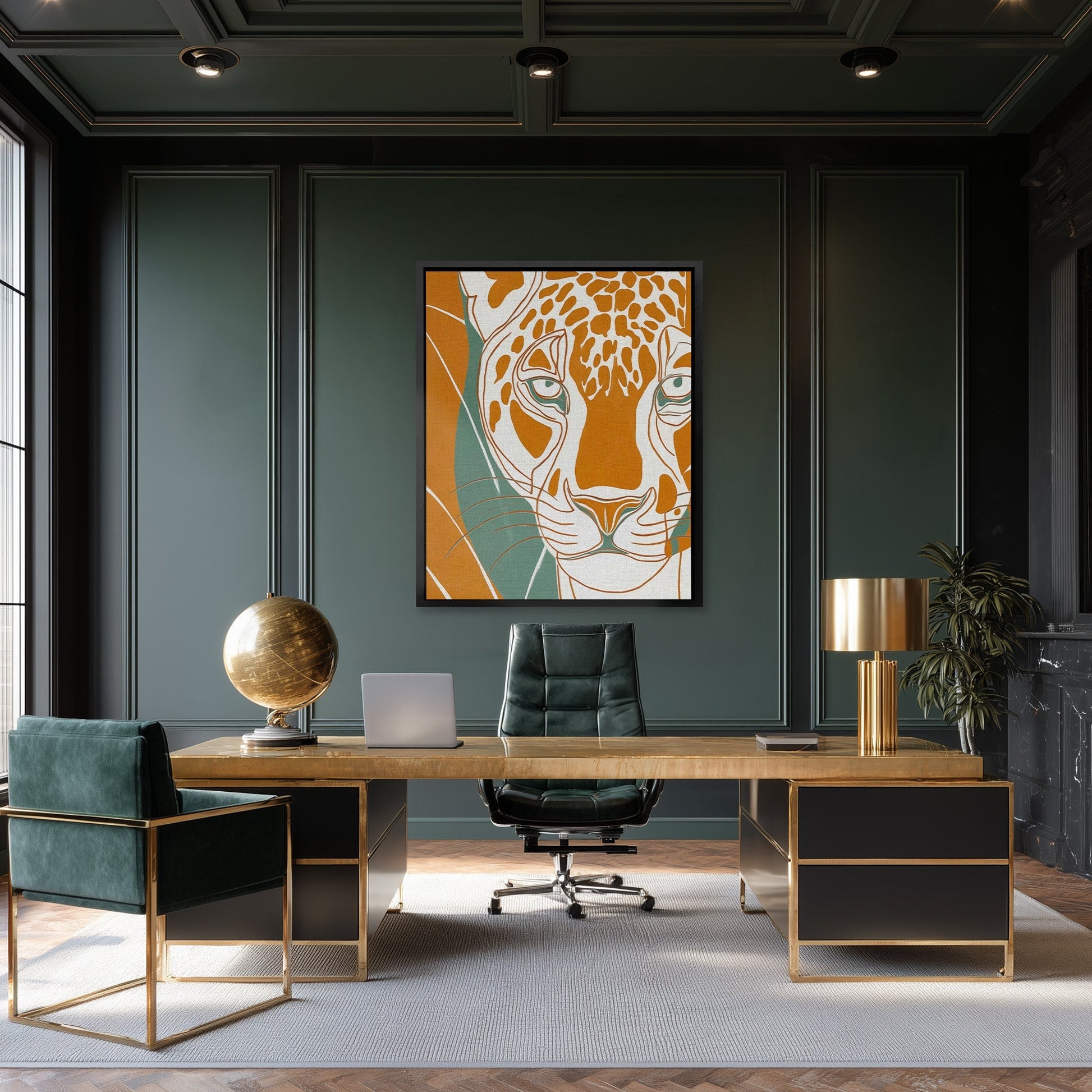Leopard Copper Whiskers - Luxury Wall Art