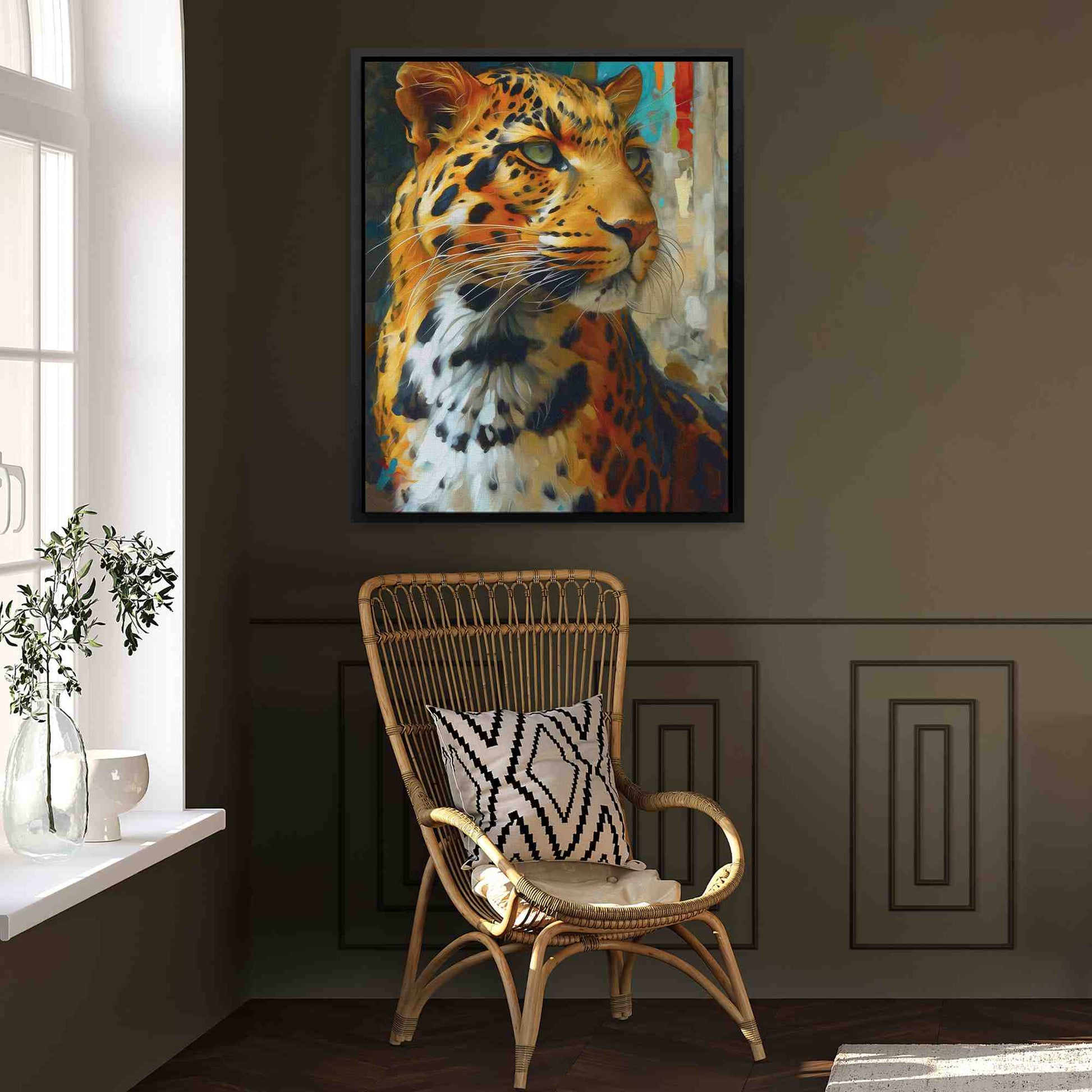 Leopard in Light - Large Canvas Print