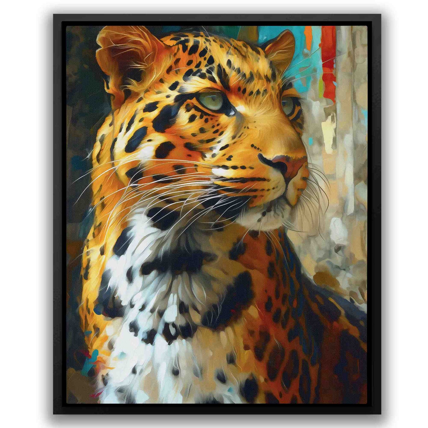 Leopard in Light - Yellow Big Cat Canvas Print