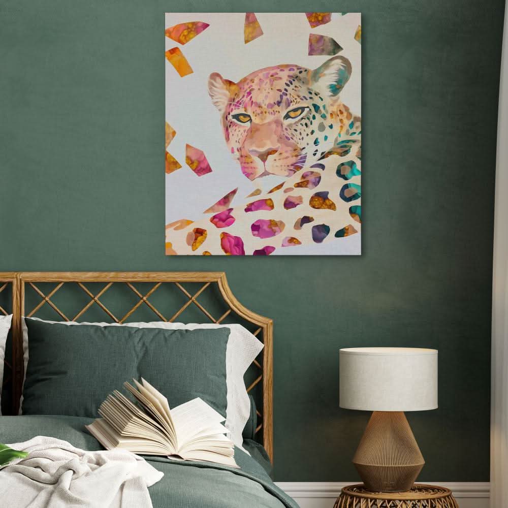 Leopard Minerals - Abstract Wall Art in Black Frame