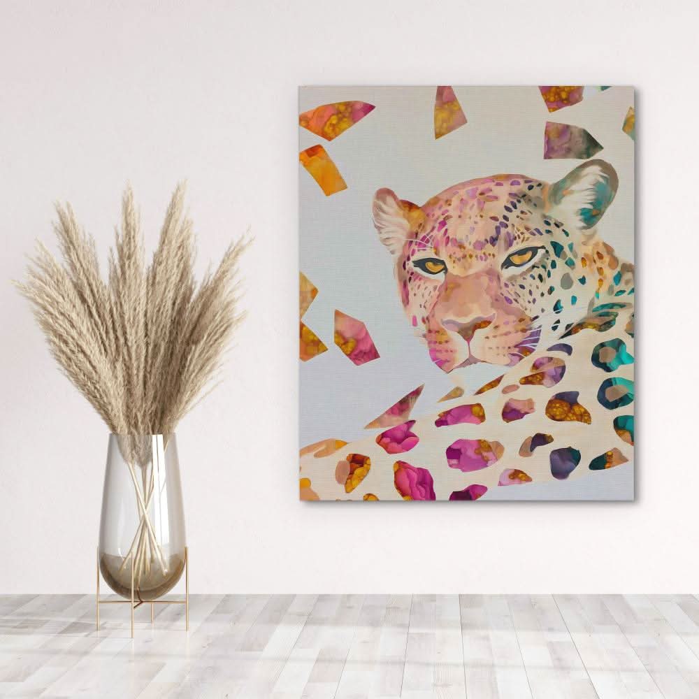 Leopard Minerals - Contemporary Earth Tones Canvas Wall Art