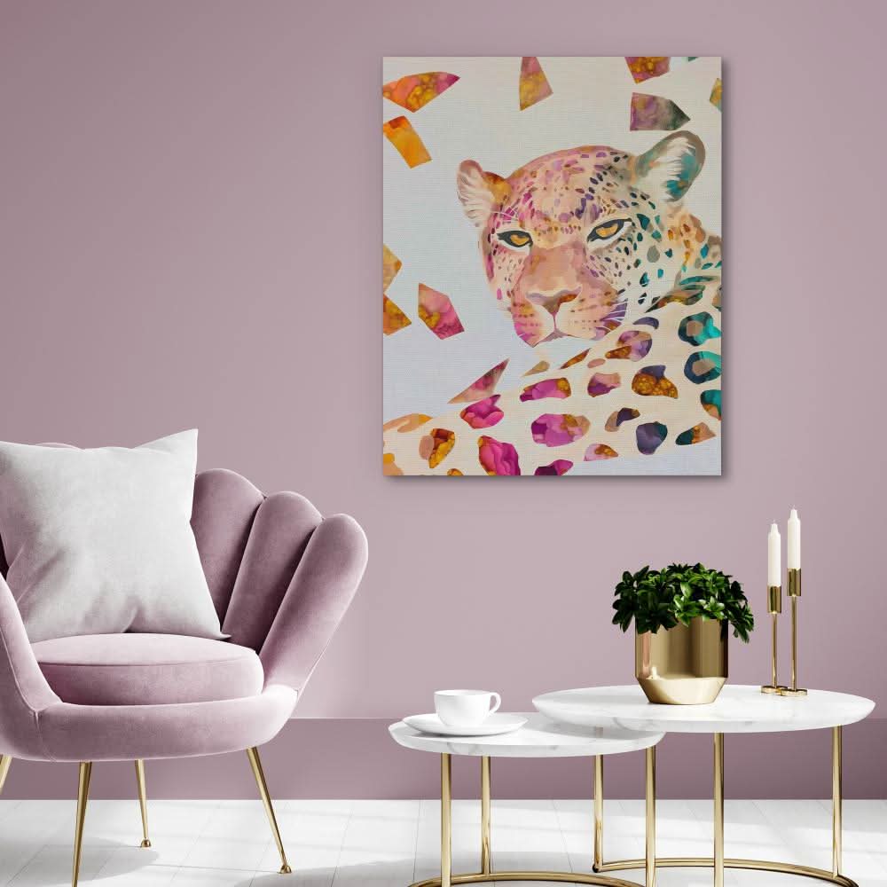 Leopard Minerals - Leopard Wall Art in Black Frame